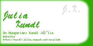 julia kundl business card